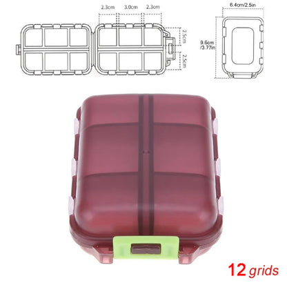 Tcare Portable Pill Case Folding Medicine Drugs Pills Capsule Tablet Container Boxs Plastic Empty Drug Organizer Pillbox Cases