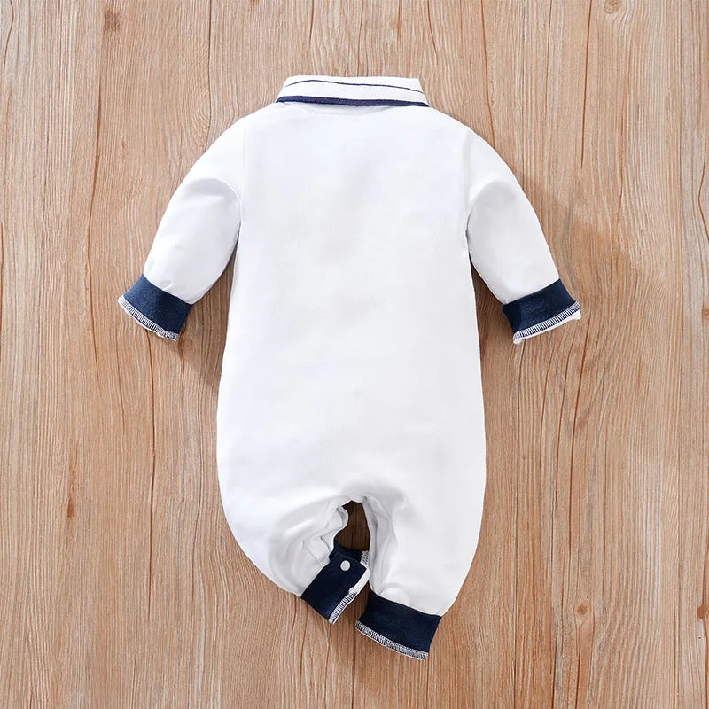 Baby Clothing Solid Color Polo Shirt Spring and Autumn Long Sleeve Cotton Boys and Girls' Bodysuit