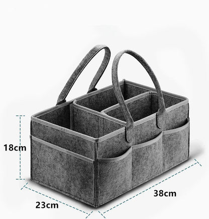 Multifunctional Felt Diaper Bags Baby Newborn Things Nursery Organizer Diaper Stackers & Caddies Diaper Pouch Large Storage Bag