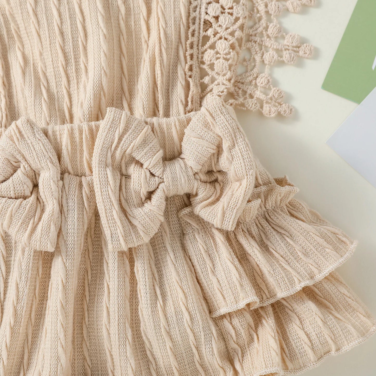 2024 New Style Baby Girls Summer Sleeveless Solid With Bow Fashion  Outdoor Streetwear Dress
