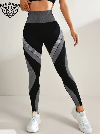 Women Yoga Pants Butt Lift High Waist Workout Legging Running Training Tights Tummy Control Stretchy Workout Seamless Sportswear