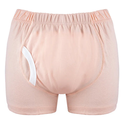 Adult Diaper Men's Washable Incontinence Shorts Open Underwear Adult Patient Reusable Breathable Pant Diaper for Elderly