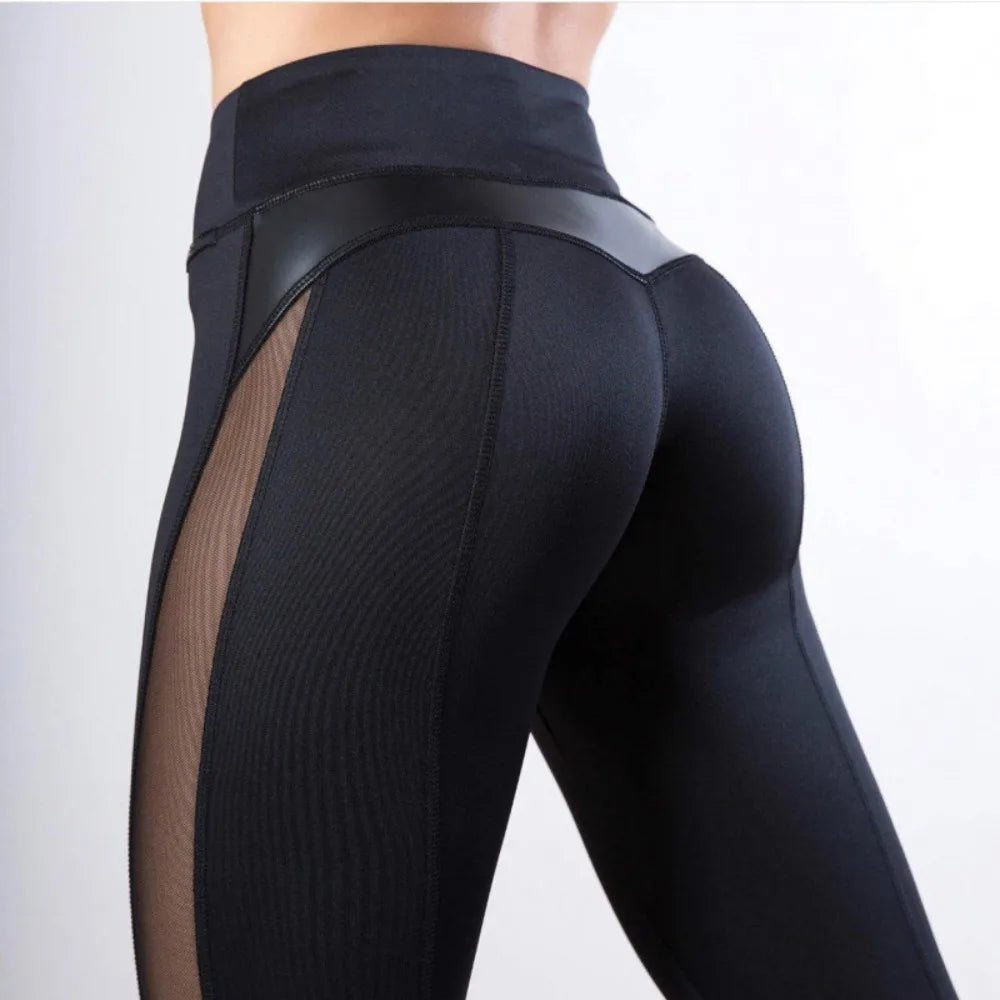 Curvy Confidence Mesh Leggings - High Waist Yoga Pants with Sheer Panels for Women | Bold & Supportive Base Layer