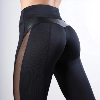 Curvy Confidence Mesh Leggings - High Waist Yoga Pants with Sheer Panels for Women | Bold & Supportive Base Layer