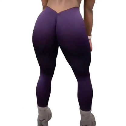 Fitness Sports Leggings Yoga Pants Women Sexy High Waist Stretch Workout Running Gym Leggings Solid Color Exercise Leggings