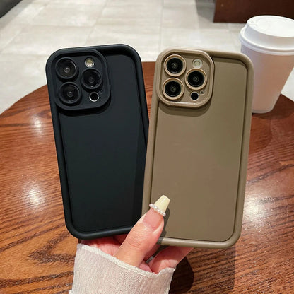 Shockproof Thicken Silicone Case For iPhone 16 15 11 12 13 14 Pro Max Phone Cases For iPhone 14 15 Plus Protective Bumper Cover