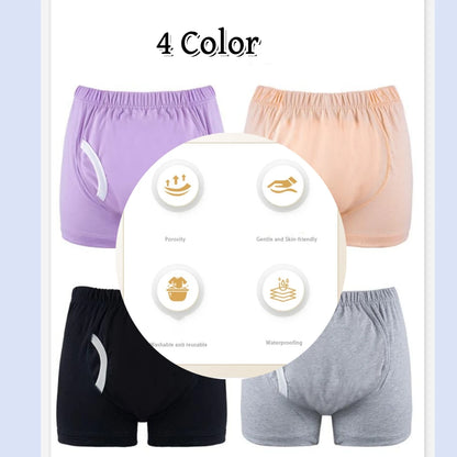 Adult Diaper Men's Washable Incontinence Shorts Open Underwear Adult Patient Reusable Breathable Pant Diaper for Elderly