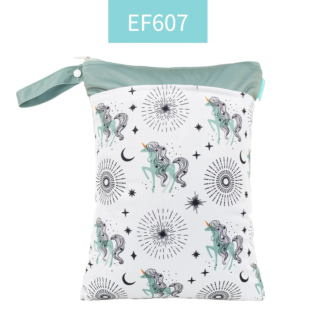 Happyflute Wetbag For Baby Diapers Nappies Waterproof Reusable Diaper Bag With Two Zipper 30cmx40cm