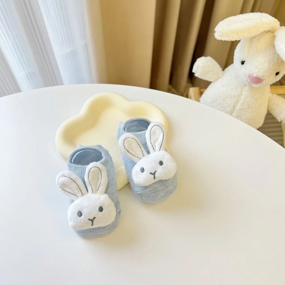 Soft and Skin Friendly Baby Silicone No-slip Floor Socks Antiskid Sweat-absorbing and Breathable Toy Floor Socks Cotton