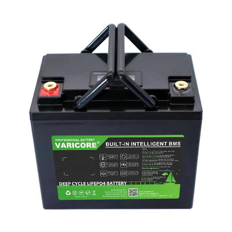 VariCore 12.8V 40AH LiFePO4 Battery with BMS Lithium Iron Phosphate Batteries 12v Car ignition inverter Solar 14.6v 10A Charger