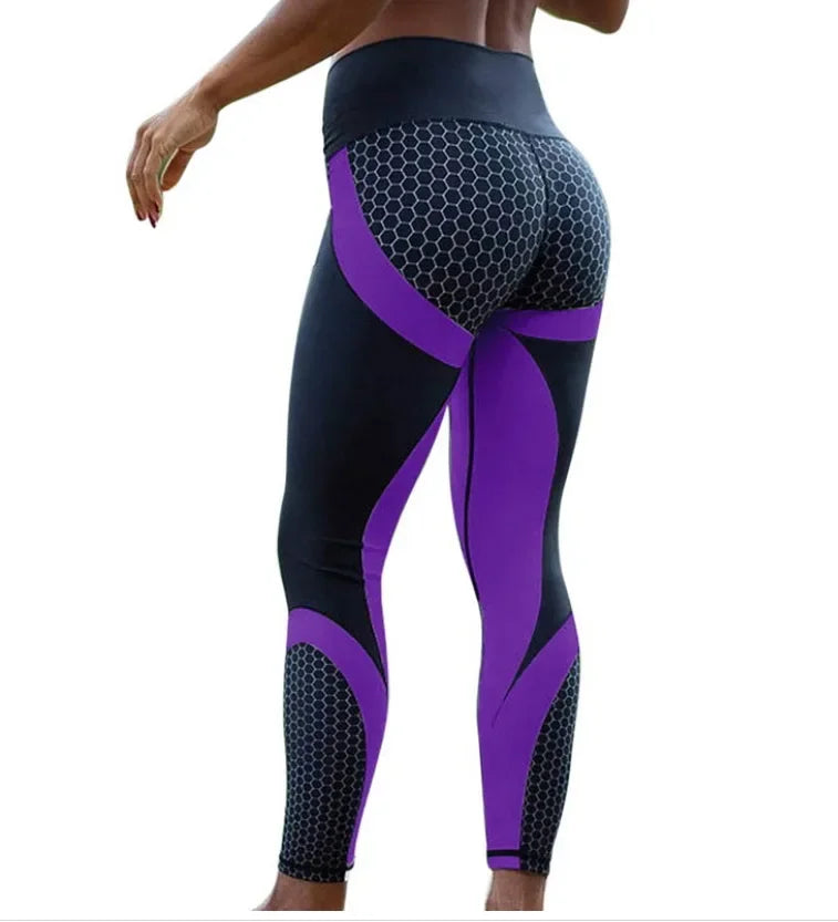 Printed Yoga Pants Women Push Up Professional Running Fitness Gym Sport Leggings Tight Trouser Leggins