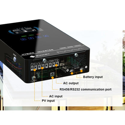 SUMRY 4KW 6KW 120V Off Grid Solar Inverter 24V 140A 5600W MPPT Charger Pure Sine Wave Home Inverter 6.25 Inch LCD Display