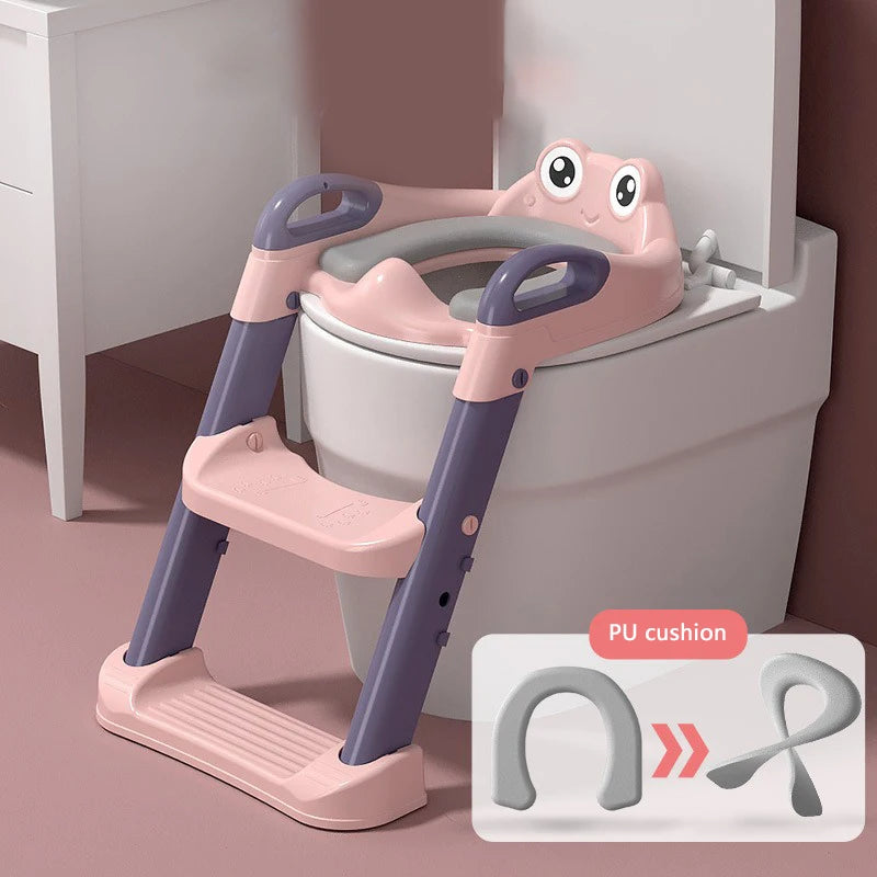 Auxiliary Stair-type Children's Toilet Seat Supplies Infant Baby Ladder Folding Toilet.