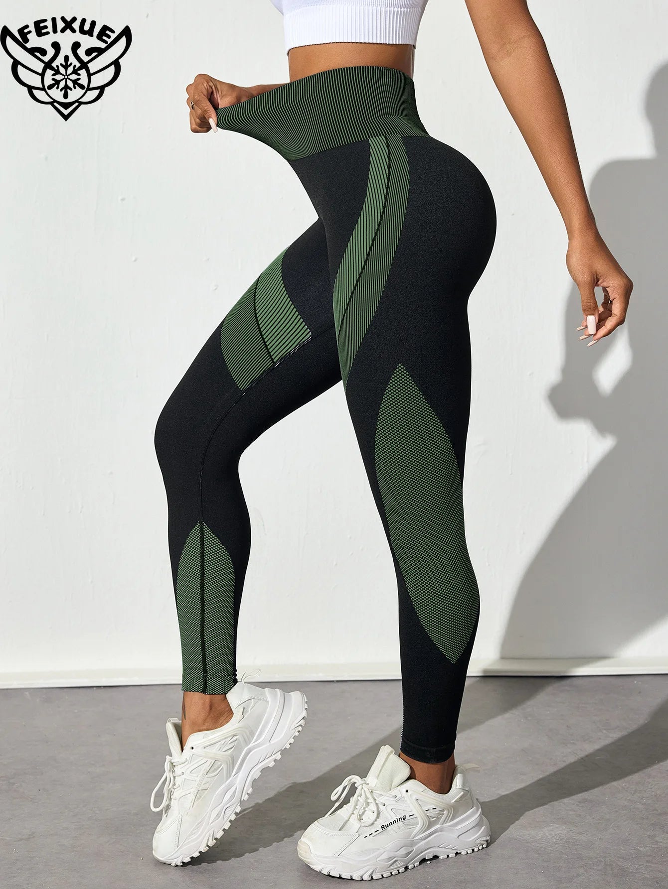 Women Yoga Pants Butt Lift High Waist Workout Legging Running Training Tights Tummy Control Stretchy Workout Seamless Sportswear