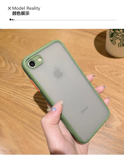 The New Anti-drop 2 in 1 Case For iphone SE 2020 Phone Case for iphone 7 8 SE2 2020 2022 Frosted Fine Pore Skin Protection Cases