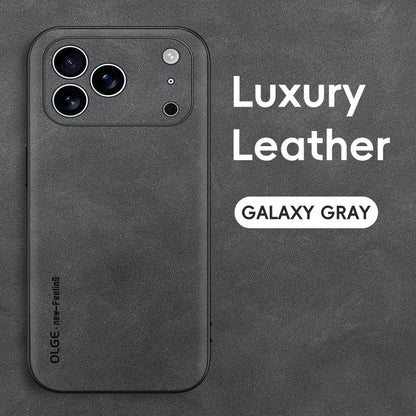 Luxury Leather Phone Case For iPhone 16 15 14 13 12 17 Pro Max 16 Plus 17 Air Cases Sheepskin Vintage Shockproof Soft Back Cover