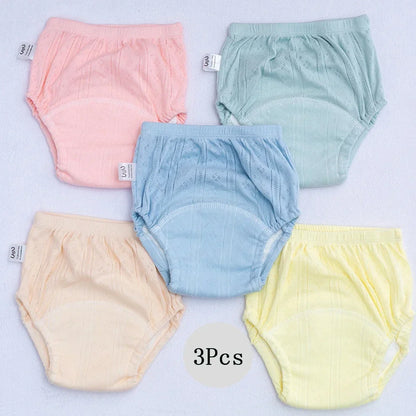 3pcs/lot Newborn Training Pants Cotton Thin Summer Baby Shorts Washable Boy Girls Cloth Diapers Reusable Nappies Infant Panties