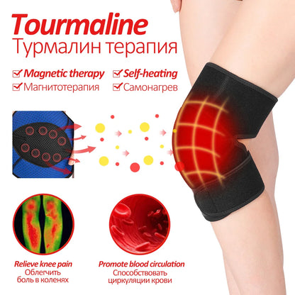 2PCS Tourmaline Knee brace Self Heating Knee Support Kneepad Arthritis Pain Relief magnetic knee pain Magnetic Knee pain Brace