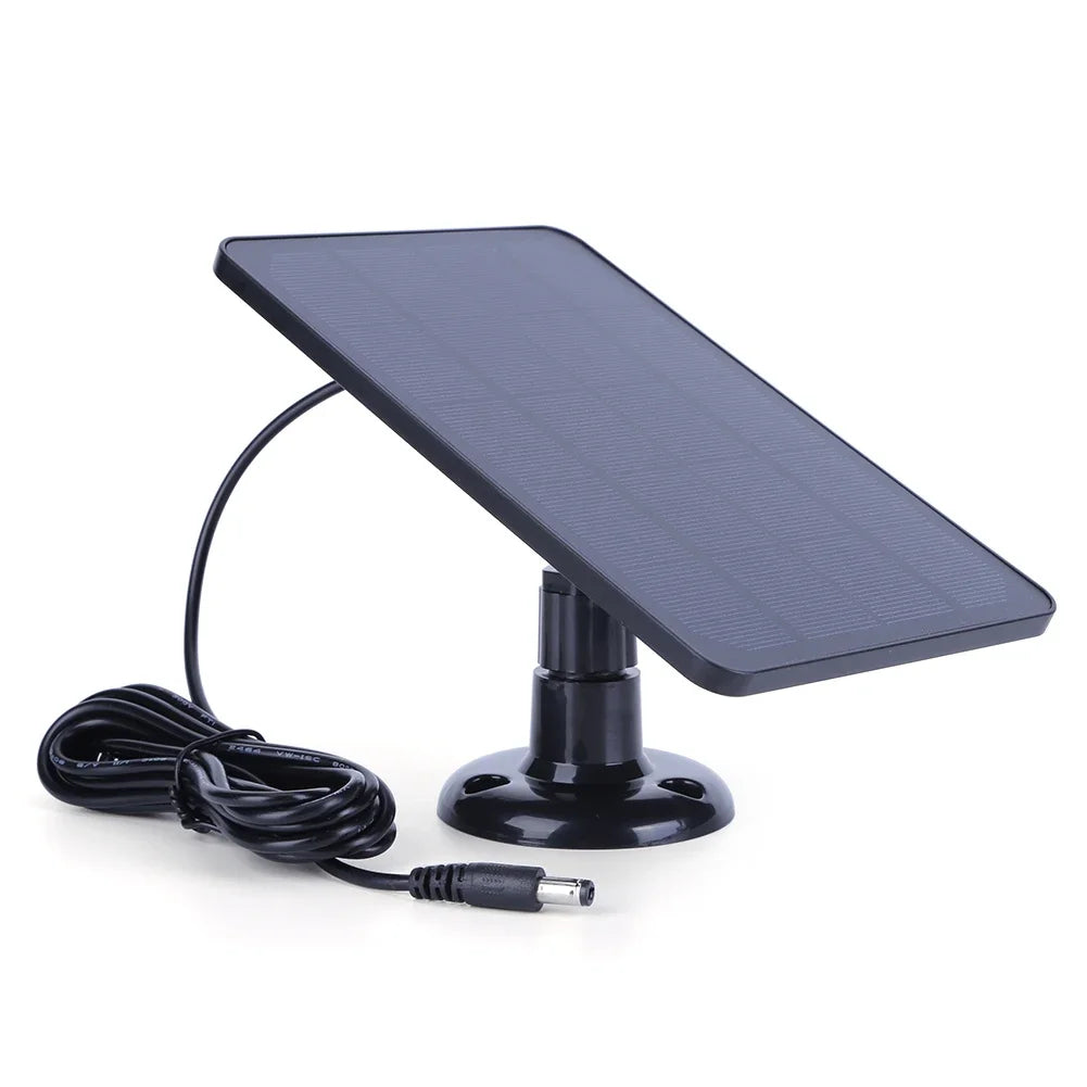 10W 5V Solar Panel Micro USB & USB-C Port Solar Charging Panel 9.8 Ft Charging Cable for Security Camera for Eufycam 3C/2C/2 Pro