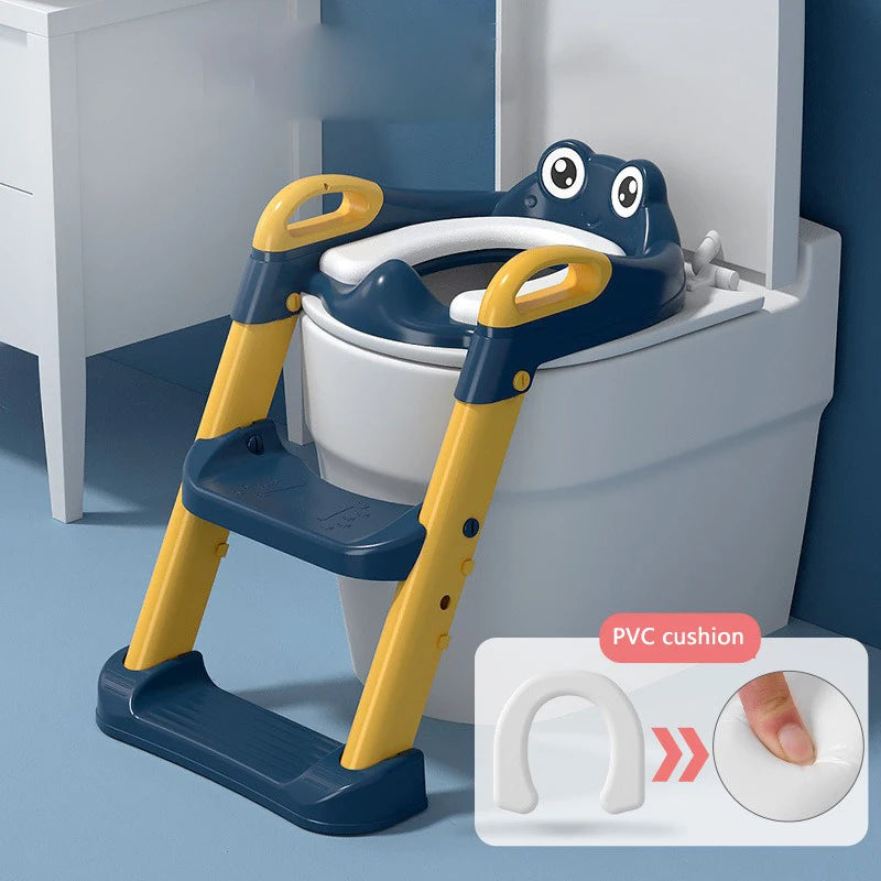Auxiliary Stair-type Children's Toilet Seat Supplies Infant Baby Ladder Folding Toilet.