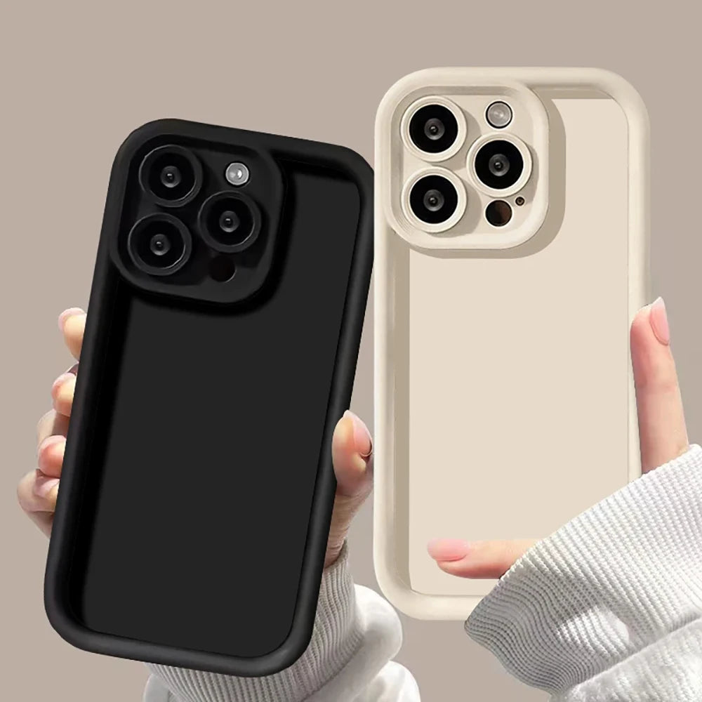 Shockproof Thicken Silicone Case For iPhone 16 15 11 12 13 14 Pro Max Phone Cases For iPhone 14 15 Plus Protective Bumper Cover