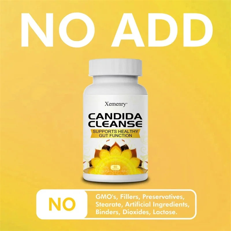 Candida Cleanse - Relieves Bloating and Stomach Distension, Promotes Intestinal Health & Digestion, Improves Immunity