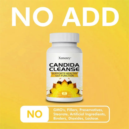 Candida Cleanse - Relieves Bloating and Stomach Distension, Promotes Intestinal Health & Digestion, Improves Immunity