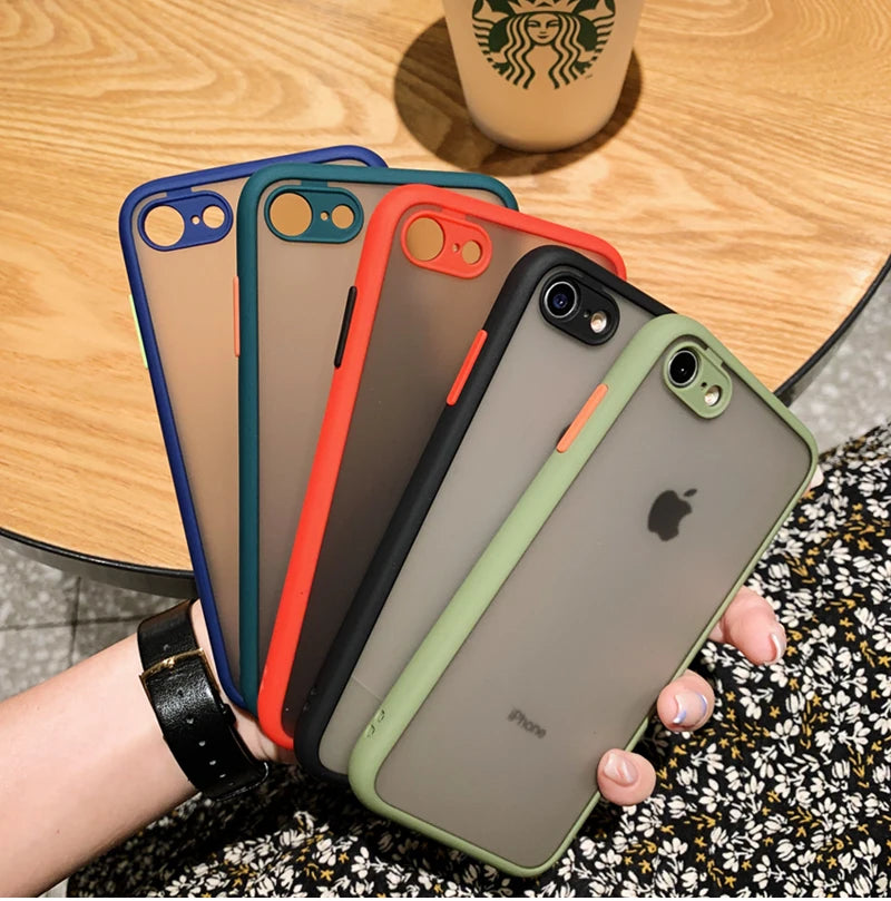 The New Anti-drop 2 in 1 Case For iphone SE 2020 Phone Case for iphone 7 8 SE2 2020 2022 Frosted Fine Pore Skin Protection Cases