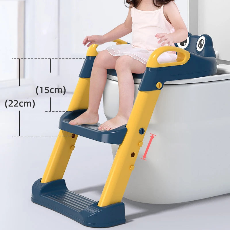 Auxiliary Stair-type Children's Toilet Seat Supplies Infant Baby Ladder Folding Toilet.