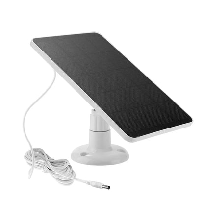 10W 5V Solar Panel Micro USB & USB-C Port Solar Charging Panel 9.8 Ft Charging Cable for Security Camera for Eufycam 3C/2C/2 Pro