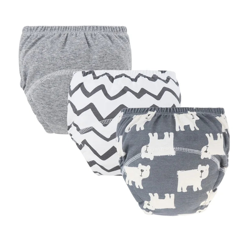 3Pcs Baby Diaper Training Pants Cartoon Kids Underwear Washable Infant Cloth Diaper Reusable Nappies Toddler Shorts for Girl Boy