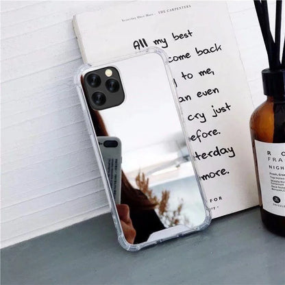 Mirror Phone Cases For IPhone 17 16 15 14 13 12 11 Pro Max Xr Xs 8 7 Plus SE2/SE3 Shockproof Soft TPU Cover