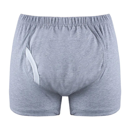 Adult Diaper Men's Washable Incontinence Shorts Open Underwear Adult Patient Reusable Breathable Pant Diaper for Elderly