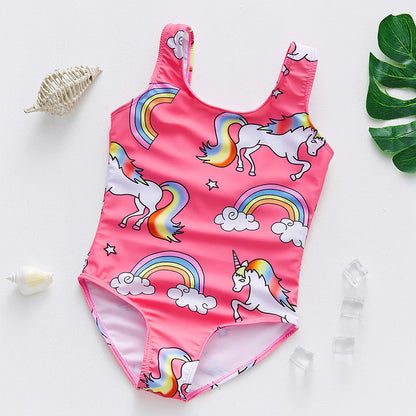 Baby Girl Fish Scale Print Swimsuit One-Piece Backless Swimwear Floral Zipper Ruffle Toddler Bathing Suit Beach Outfit 2-8Years