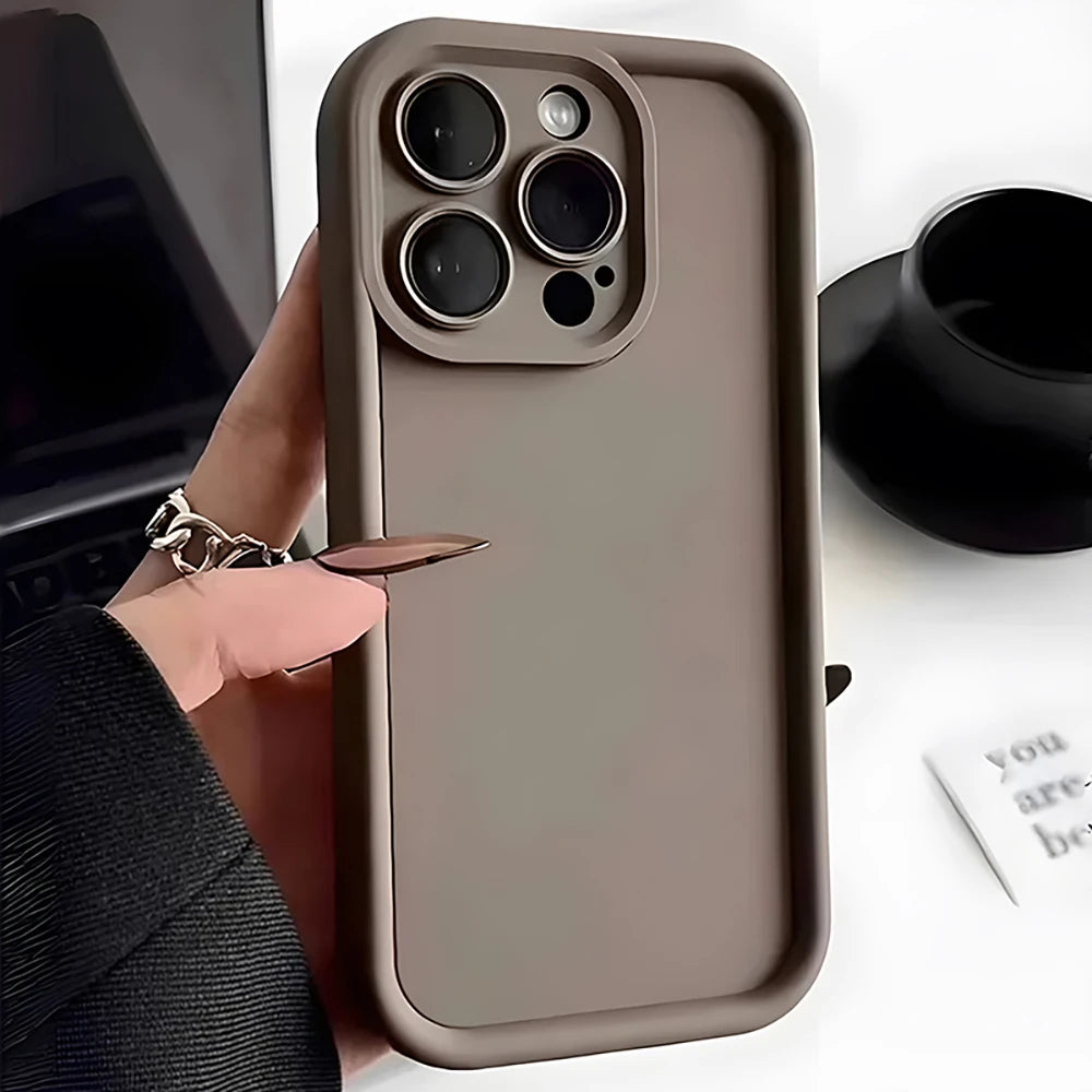 Shockproof Thicken Silicone Case For iPhone 16 15 11 12 13 14 Pro Max Phone Cases For iPhone 14 15 Plus Protective Bumper Cover