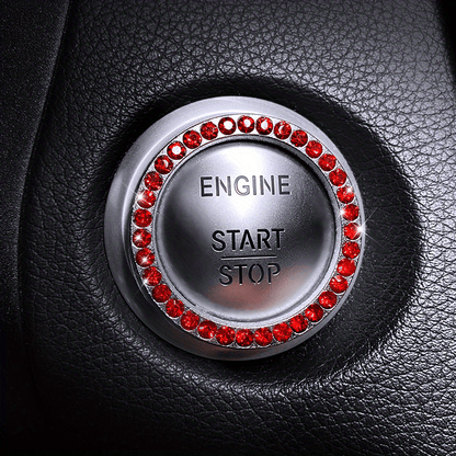 Rhinestone Decoration One-Button Start Ignition Ring - Car Accessory - Thanksgiving Christmas New Year Gift