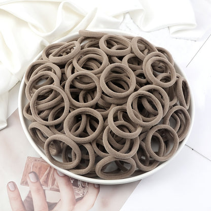 50pcs/Set Women   Basic Hair Bands 1.57inch Simple Solid Colors Elastic Headband Hair Ropes Ties Hair Accessories Ponytail Holder