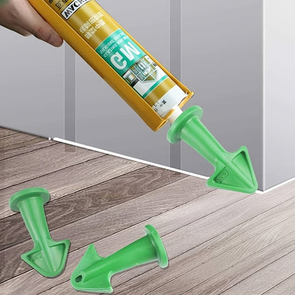 [Durable Caulk Applicator Tools] 3pcs Durable Silicone Caulk Nozzle Applicator Tools - Easy-Grip Handle for Floor Cleaning & Tile Joint Dirt Spatula, Ideal for Epoxy Sealant Application, Perfect Christmas & New Year Gift, Cau