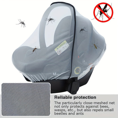 Baby Carrier Basket Stroller Universal Type Mesh Mosquito Cover Electric Bassinet Rocking Chair Mosquito Net Mesh Cover, Christmas, Halloween, Thanksgiving Day Gift