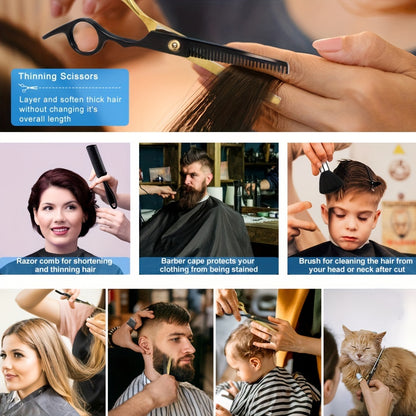 Professional Barber Shears - Hair Cutting Scissors Hair Thinning Scissors For Men, Women - Perfect For Hair Cutting And Trimming